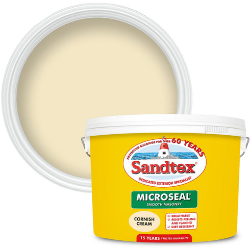 SANDTEX M/SEAL SMTH MASONRY  CORNISH CREAM 10L   (S)